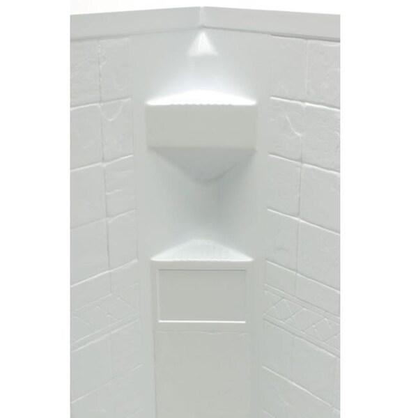thumbnail image 2 of Lippert 306205 White Neo Angle RV Shower Surround 2 of 13